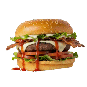 HAMBURGUESA QUESO Y TOCINETA PEQUEÑA